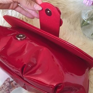 Stuart Weitzman Red Clutch DETAILS